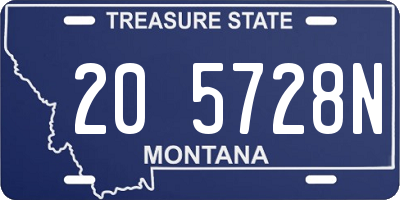 MT license plate 205728N
