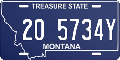 MT license plate 205734Y