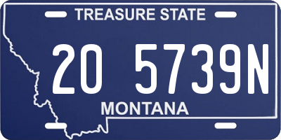 MT license plate 205739N