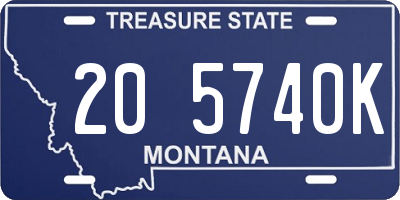MT license plate 205740K