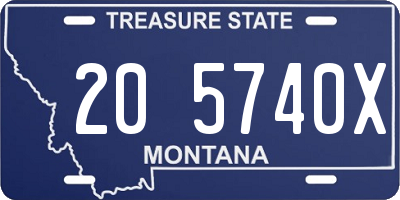 MT license plate 205740X