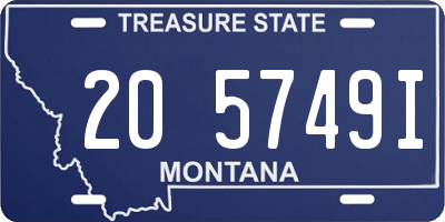 MT license plate 205749I