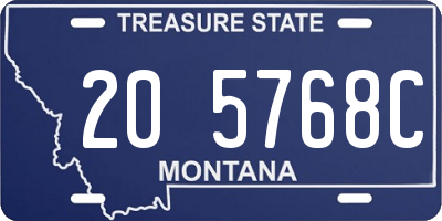 MT license plate 205768C