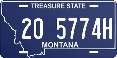 MT license plate 205774H