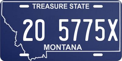MT license plate 205775X