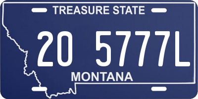 MT license plate 205777L
