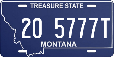 MT license plate 205777T