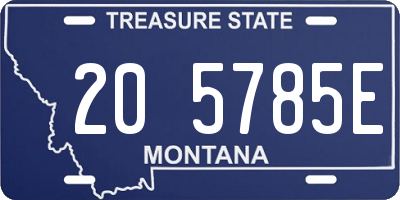 MT license plate 205785E