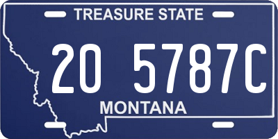 MT license plate 205787C
