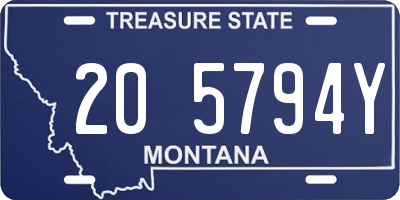 MT license plate 205794Y
