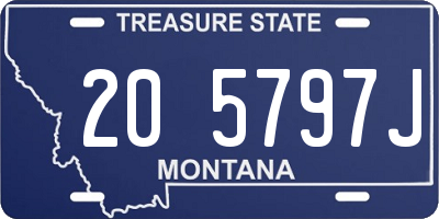 MT license plate 205797J
