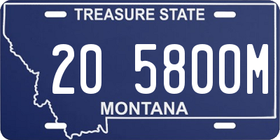 MT license plate 205800M