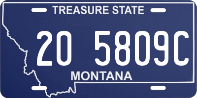MT license plate 205809C