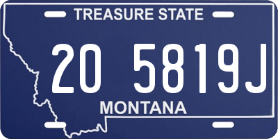 MT license plate 205819J