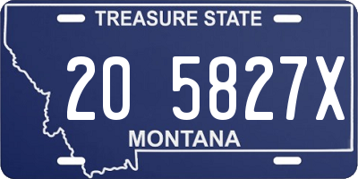 MT license plate 205827X