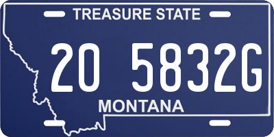 MT license plate 205832G