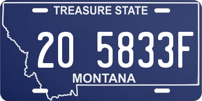 MT license plate 205833F