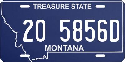 MT license plate 205856D