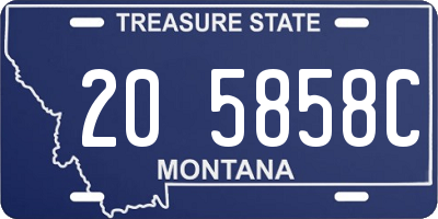MT license plate 205858C
