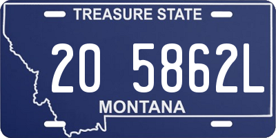 MT license plate 205862L