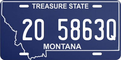 MT license plate 205863Q