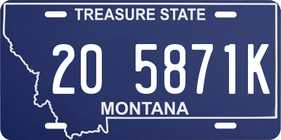MT license plate 205871K