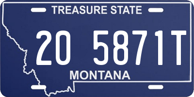 MT license plate 205871T