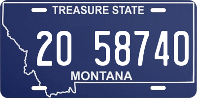 MT license plate 205874O