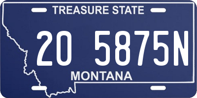 MT license plate 205875N