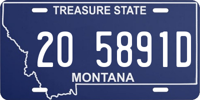 MT license plate 205891D