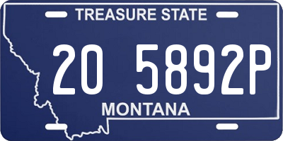 MT license plate 205892P