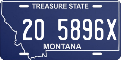 MT license plate 205896X