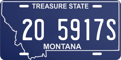 MT license plate 205917S
