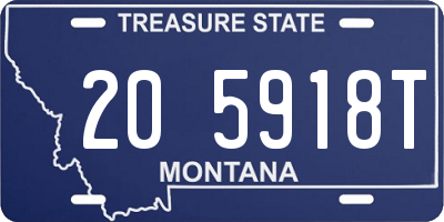MT license plate 205918T