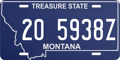 MT license plate 205938Z