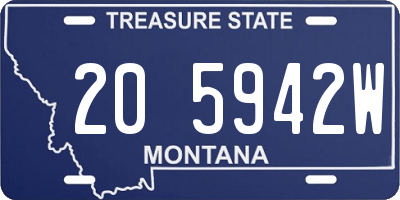 MT license plate 205942W