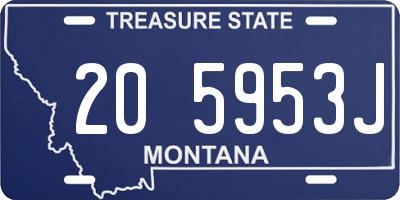 MT license plate 205953J