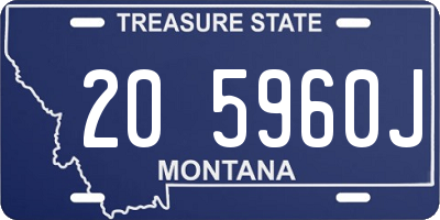 MT license plate 205960J