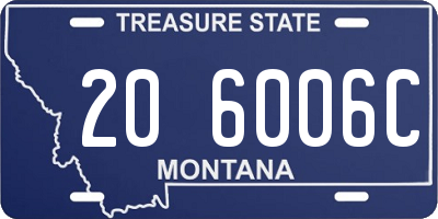 MT license plate 206006C