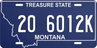 MT license plate 206012K
