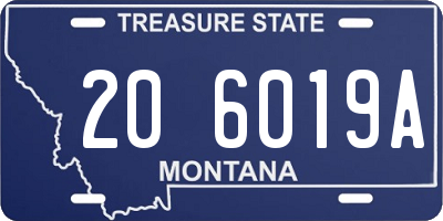 MT license plate 206019A