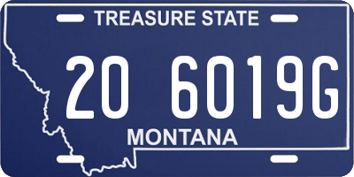 MT license plate 206019G