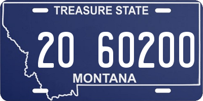 MT license plate 206020O
