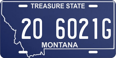 MT license plate 206021G