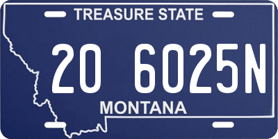 MT license plate 206025N