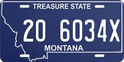 MT license plate 206034X