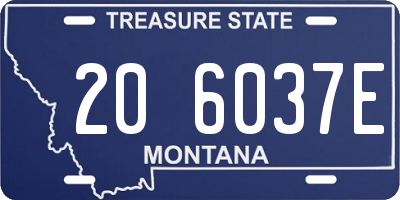 MT license plate 206037E