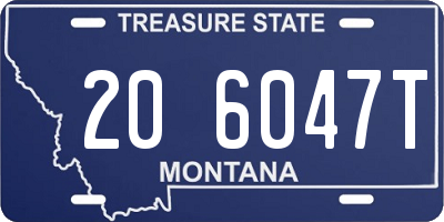 MT license plate 206047T