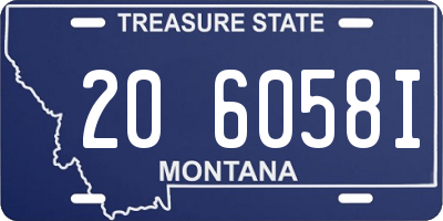 MT license plate 206058I