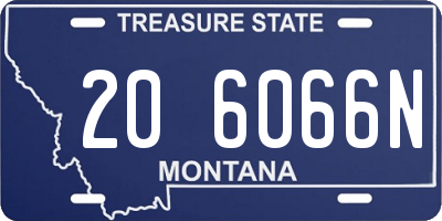 MT license plate 206066N